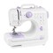 Portable Sewing Machine 12 Stitch Patterns Mini Electric Sewing Machine with Foot Pedal LED Light White Purple Beginner Home Use